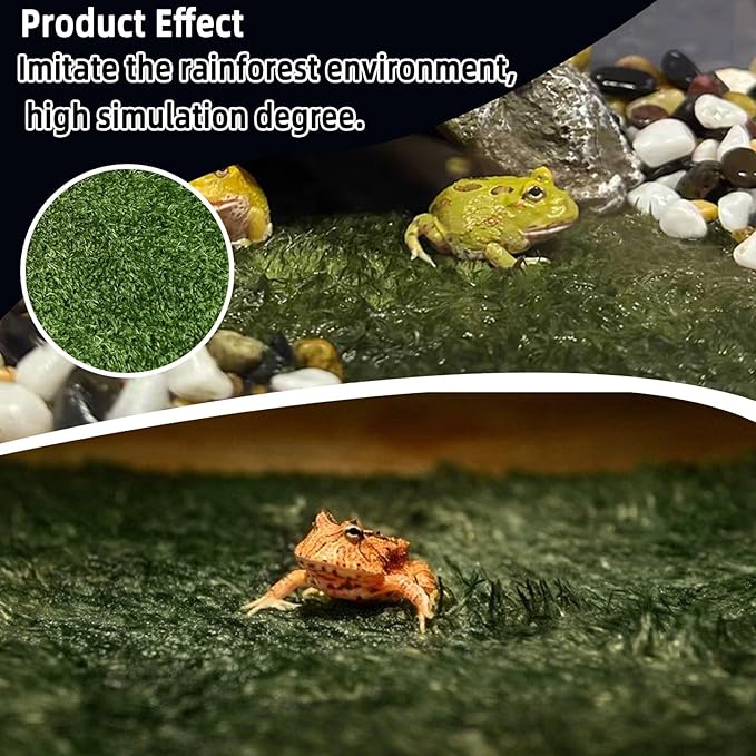 kathson 2Pcs Reptile Carpet Mat,35.4 x 17.7 in Terrarium Bedding Substrate Liner,Tortoise Imitation Rainforest Crawler Mats for Snakes Bearded Dragon Gecko Chameleon Turtles Iguana kathson