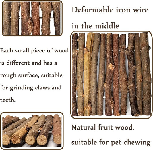 Hamiledyi Wooden Reptile Hideout Bearded Dragon Bendy Bridge Climbing Ladder Hiding Hut Reptiles Hide Cave Habitat Decor for Lizards Gecko Spiders Snakes Tortoise(M:11.8" x 6.7") Hamiledyi