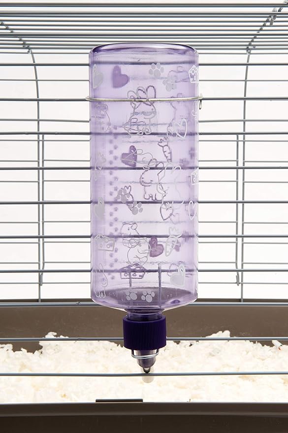 Lixit Standard Cage Water Bottles for Rabbits, Ferrets, Guinea Pigs, Hamsters, Rats, Mice and Other Small Animal's (32 Ounce, Purple) Lixit