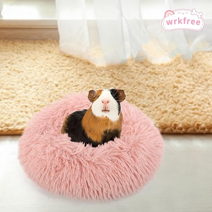 Chinchilla Bed Pink Burrowing Pet Bed for Guinea Pigs and Other Small Animals 11.8 inch - PAWPICO