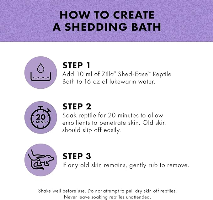 Zilla Shed-Ease Reptile Bath, Shedding Support and Penetrating Bath for All Lizards and Snakes (Pack of 2) Zilla