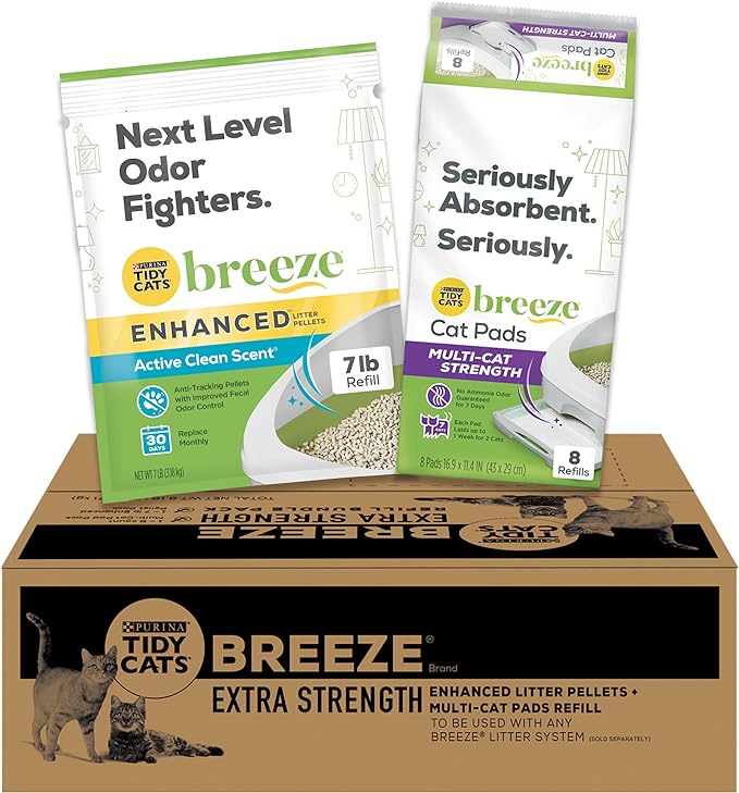 Purina Tidy Cats Breeze Cat Litter Extra Strength Refill Bundle - PAWPICO