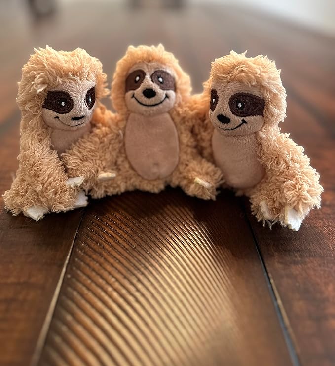 Sloth Dog Toy, Dog Squeaky Toy, Tree with Hide and Squeak Plush Toys for Dogs, Toy, Puzzle Toy for Small and Medium Size Dogs. (3 Pack: Replacement Animals, Sloth) - PAWPICO