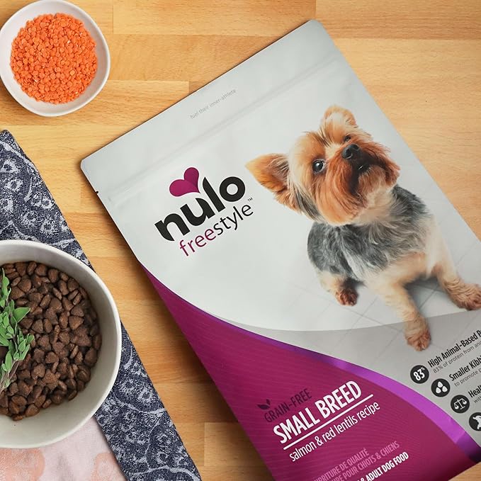 Nulo Freestyle Small Breed Dog Food, Premium Adult and Puppy Grain-Free Dry Smaller Sized Kibble Food, with BC30 Probiotic for Healthy Digestion Support, 6 Pound (Pack of 1) - PAWPICO