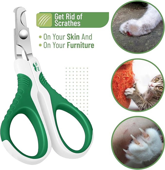 Mr. Pen- Cat Nail Clipper, Green & White Cat Nail Trimmer, Cat Nail Clippers, Cat Claw Clippers, Cat Clippers for Nails, Pet Nail Clippers, Kitten Nail Clipper, Small Dog Nail Clipper Cat Claw Trimmer - PAWPICO
