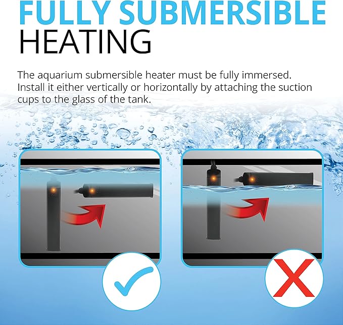 Fluval P50 Submersible Aquarium Heater for Up to 15 Gallons, 50 Watts Fluval