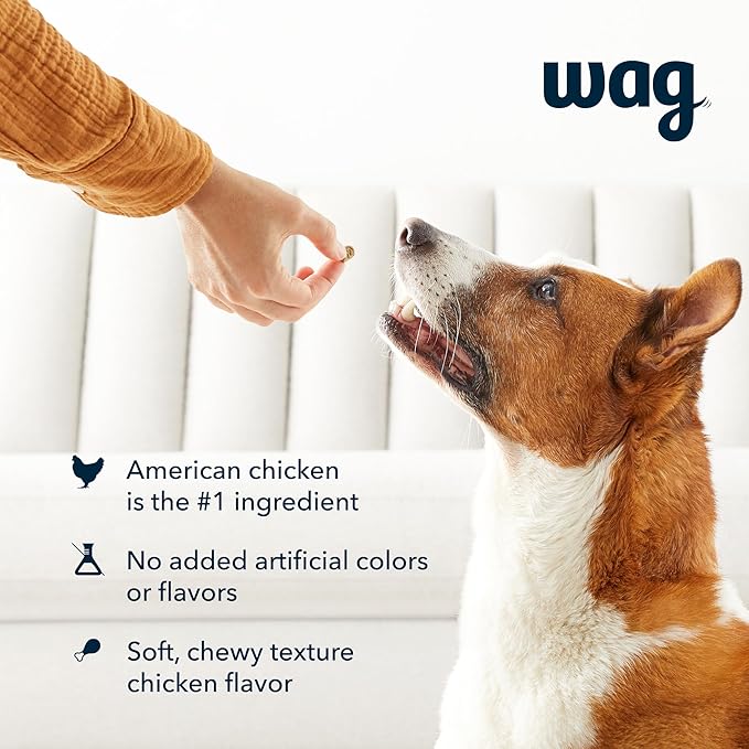 Amazon Brand - Wag Peanut Butter & Banana Flavor Training Treats for Dogs, 1 lb. Bag (16 oz) - PAWPICO