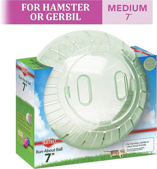 Kaytee 7" Moon Glow Run-About Exercise Ball For Pet Hamsters & Gerbils Kaytee