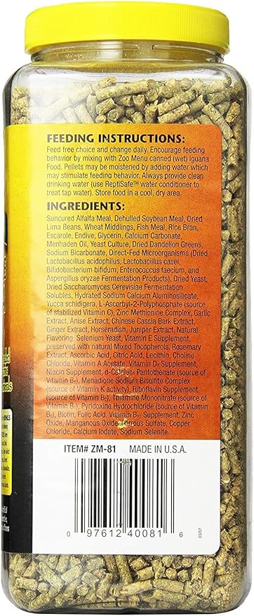 Zoo Med Natural Iguana Food Formula, 20-Ounce, Juvenile ZooMed