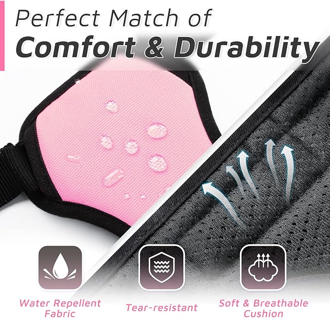 Eagloo Dog Harness Medium Sized Dog, No Pull Service Vest with Reflective Strips and Control Handle, Adjustable and Comfortable for Easy Walking, No Choke Pet Harness with 2 Metal Rings, Pink, M GoExplorewithEagloo