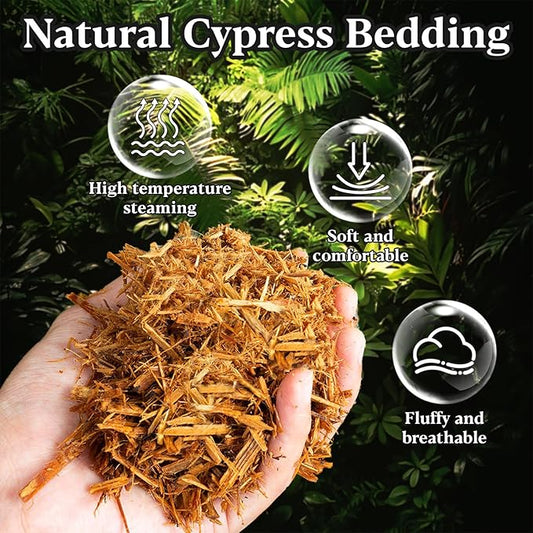 14.8 OZ Cypress Mulch Reptile Bedding - Forest Floor Substrate Snake Bedding Ball Python Tortoise Bedding Reptile Bark Bedding for Snakes Box Turtles Lizards MaqiIhanCustomOfficial