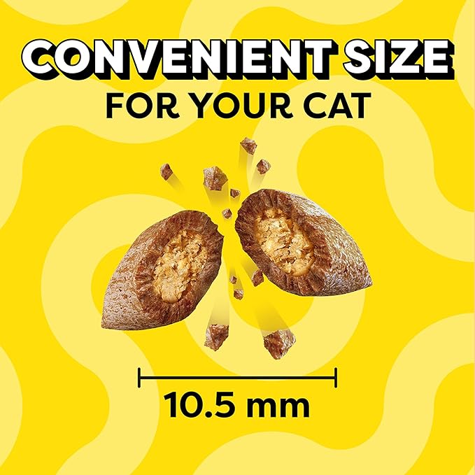 TEMPTATIONS Classic Crunchy and Soft Cat Treats Savory Salmon Flavor, 6.3 oz. Pouch (Pack of 10) Temptations