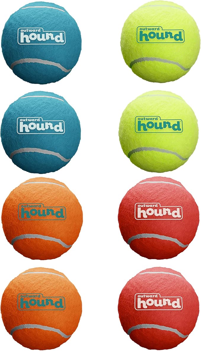 Outward Hound Squeaker Ballz Fetch Dog Toy, Small, 8- Pack - PAWPICO