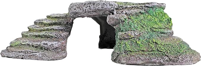 PENN-PLAX Reptology Shale Scape Step Ledge – Decorative Resin for Aquariums & Terrariums – Great for Reptiles, Amphibians, and Fish – Small Penn-Plax
