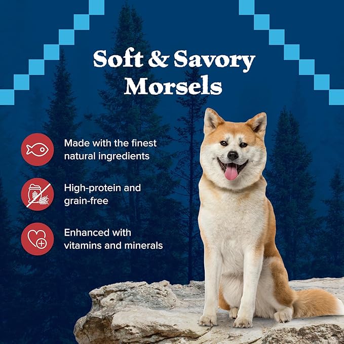 Blue Buffalo Wilderness Wild Bits Soft & Chewy Training Treats for Dogs, Grain-Free, Salmon Recipe, 4-oz. Bag - PAWPICO