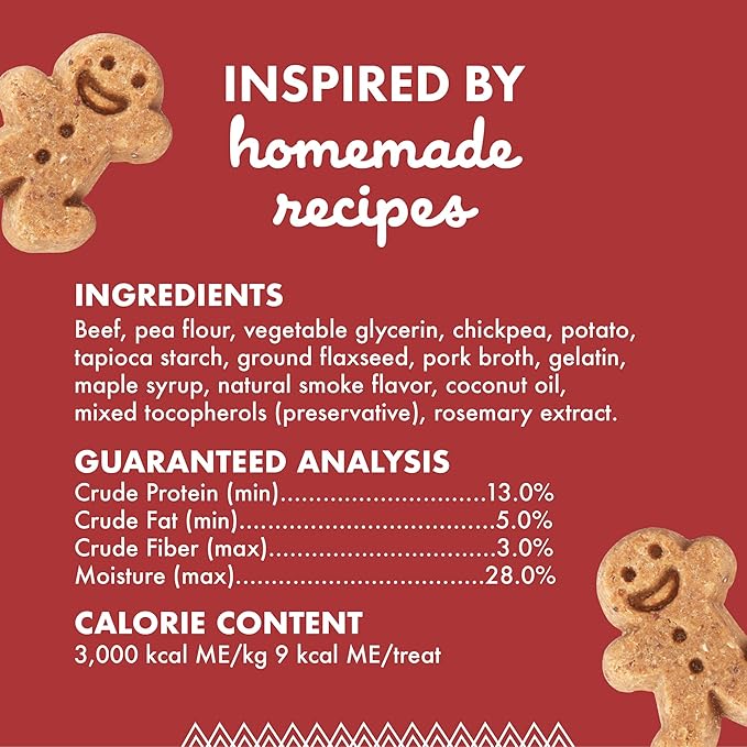 Buddy Biscuits Softies 5 oz Pouch, Grain-Free Soft & Chewy, Natural Grilled Beef Flavor Dog Treats, Oven Baked in The USA - PAWPICO
