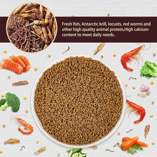 Aquatic Turtle Food - Solidify Carapace Turtle Nutri Stick Natural Ingredients Antarctic Krill Calcium Vitamin D Enriched Nutritionally Complete Promote Growth for Picky Water Turtles(9.4OZ) yizeril