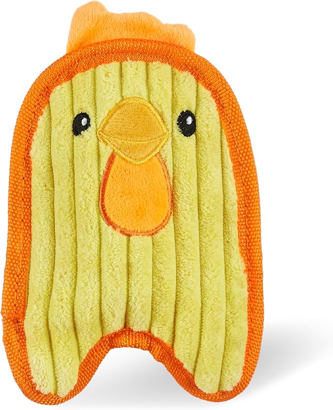 Outward Hound Durablez Tough Plush Squeaky Dog Toy, Chicken, Yellow, XS - PAWPICO