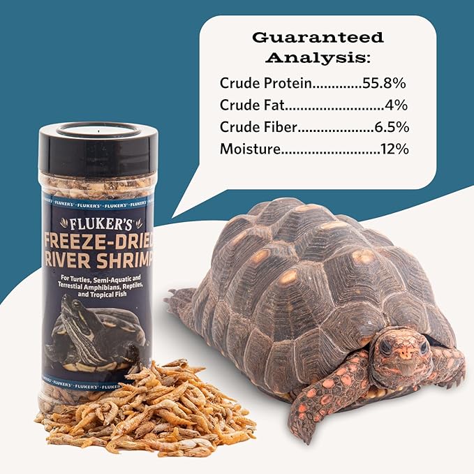 Fluker's Freeze Dried Insects - 1oz - River Shrimp, Turtle Shrimp, Shrimp Turtle Food, Nutrient-Rich Shrimp for Turtles, Suitable for Reptiles, Birds, Tropical Fish, Hedgehogs, Sugar Gliders Flukers