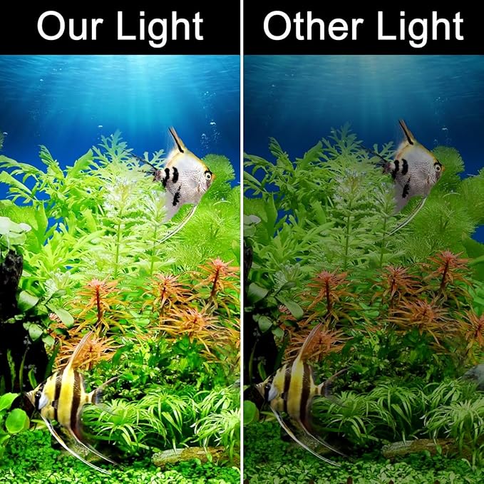 WEAVERBIRD Aquarium Light Fish Tank LED Light 6W 12 LED Planted Clip Lamp for 8-15Inch 6mm Thick Fish Tanks WEAVERBIRD