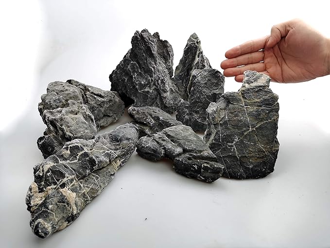 Voulosimi 18 lb Seiryu Rock Stone for Aquariums, Landscaping Model,Tank Decoration Voulosimi