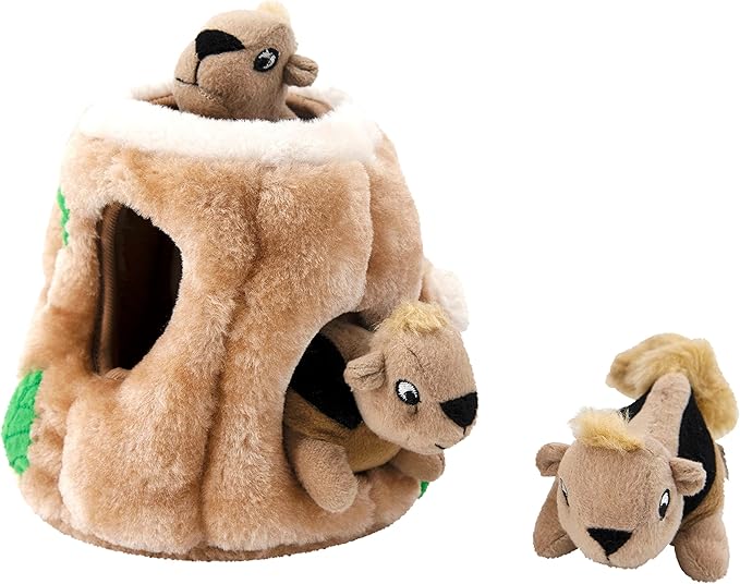 Outward Hound Hide A Squirrel Plush Dog Toy Puzzle, Medium - PAWPICO