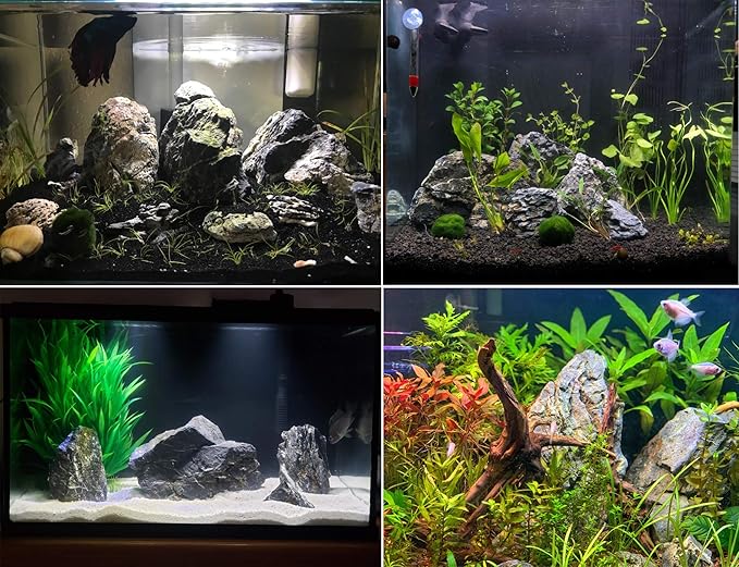 Voulosimi 12 lb Seiryu Rock Stone for Aquariums, Landscaping Model,Tank Decoration Voulosimi