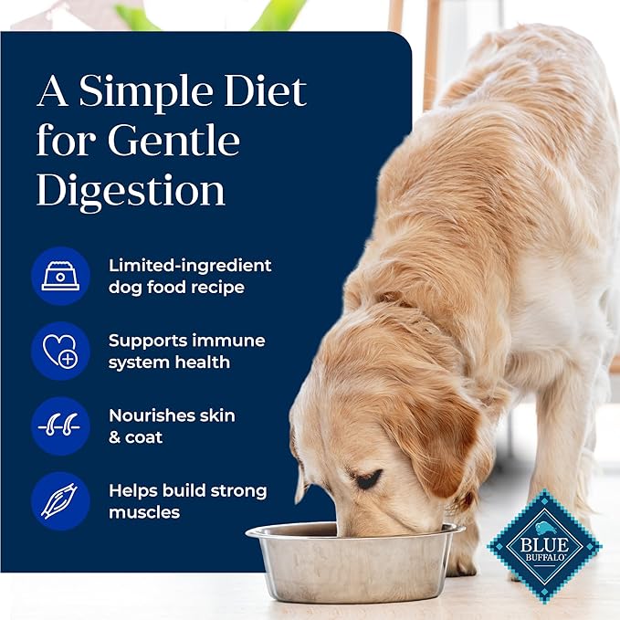 Blue Buffalo Basics Grain-Free Dry Dog Food for Adult Dogs, Limited Ingredient Diet, Duck Recipe, 22-lb. Bag - PAWPICO