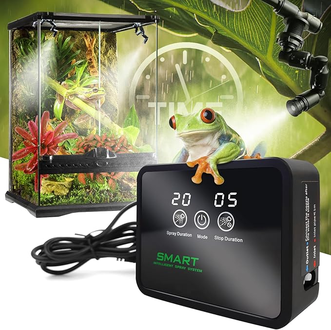 Reptile Fogger Automatic Reptile Mister Fogger for Terrarium, Timed Reptile Humidifiers for Chameleon/Lizard/Snake/Turtle/Frog MYGIIKAKA