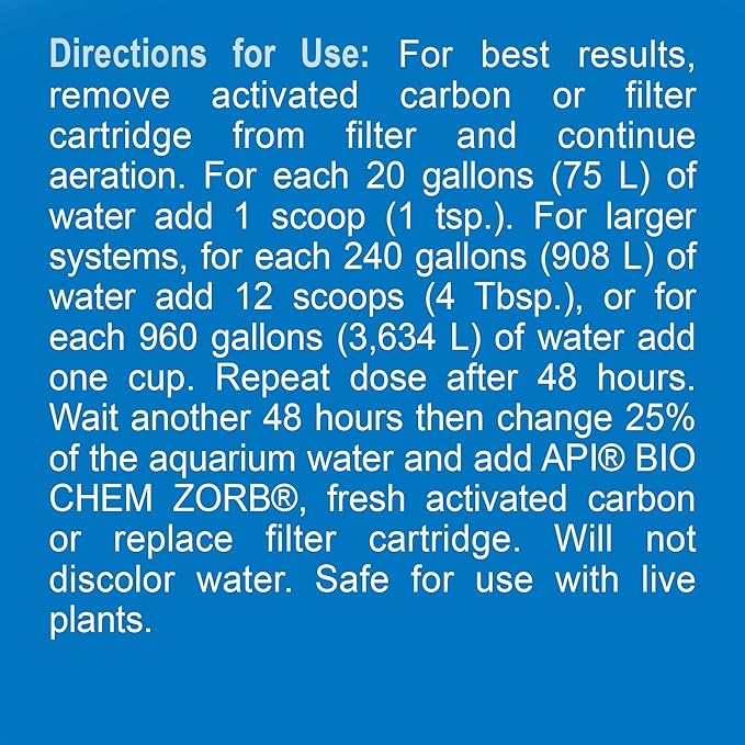 API GENERAL CURE Freshwater and Saltwater Fish Powder Medication 30-Ounce Bulk Box,White API