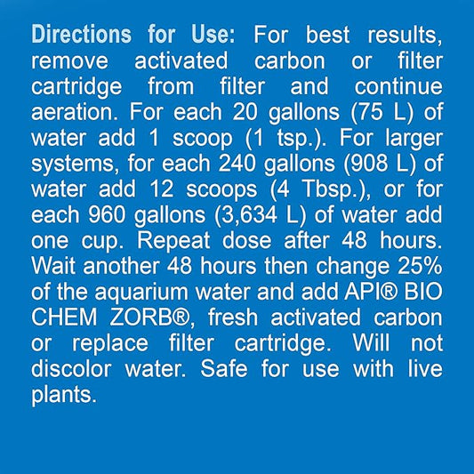 API GENERAL CURE Freshwater and Saltwater Fish Powder Medication 30-Ounce Bulk Box,White API