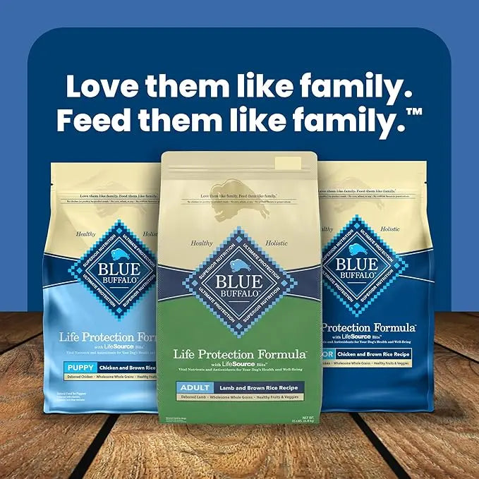 Blue Buffalo Life Protection Formula Adult Dry Dog Food, Helps Build and Maintain Strong Muscles, Made with Natural Ingredients, Lamb & Brown Rice Recipe, 34-lb. Bag - PAWPICO
