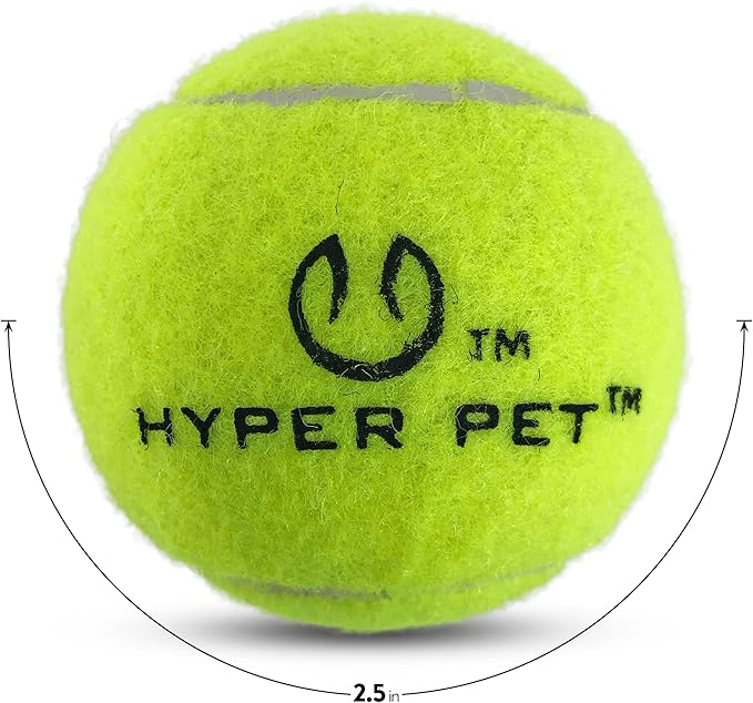 Hyper Pet Tennis Balls for Dogs (Pet Safe Dog Ball Dog Tennis Balls for Exercise & Training) Dog Ball Interactive Dog Toys work with Hyper Pet K9 Kannon K2 Dog Ball Launcher - 4 Pack 2.5" Green - PAWPICO