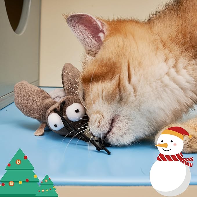 Gigwi Squeaky Cricket Cat Toy,Interactive Cat Toys Electronic Motion Activated Bug Sound,Automatic Cat Play Squeaky Toy for Indoor Fun - PAWPICO