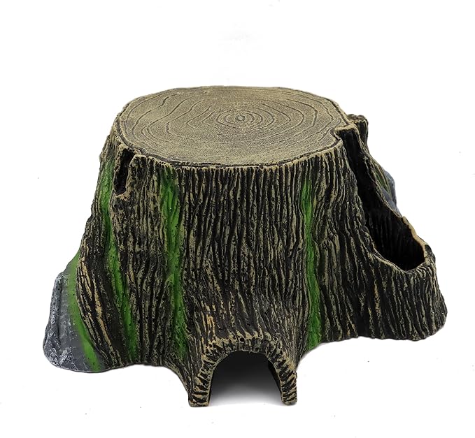 Extra Large Resin Reptile Hideouts Cave Habitat Decor for Reptiles, Amphibians, Fish Tanks and Gecko, Leopard JIHAQUA