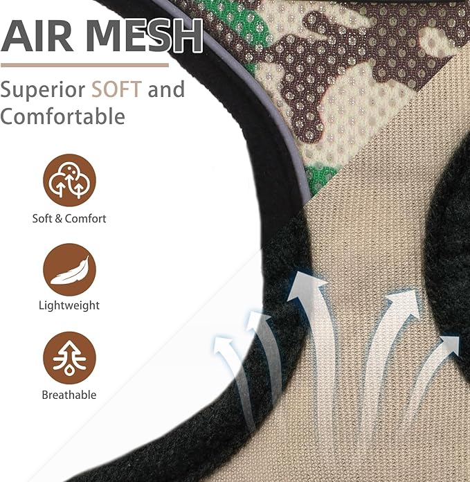 PUPTECK Soft Mesh Dog Harness and Leash Set Pet Puppy Cat Comfort Padded Vest No Pull Harnesses, Camouflage, S PUPTECK