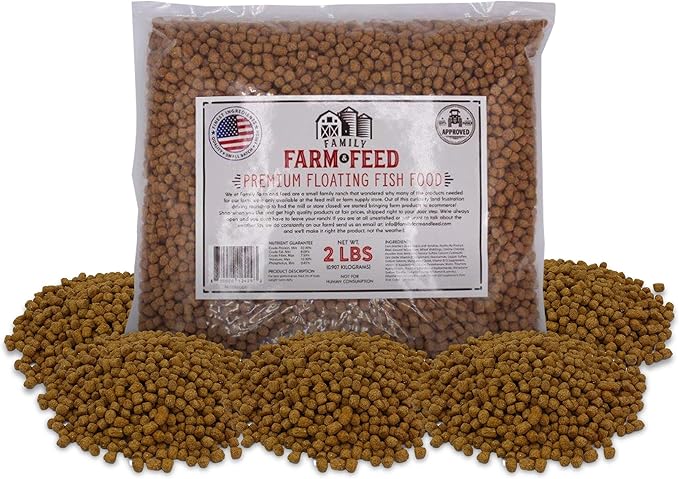 | Premium Floating Fish Food | Pond and Lake | Pellets | 2 Pounds FAMILY+FARM+AND+FEED
