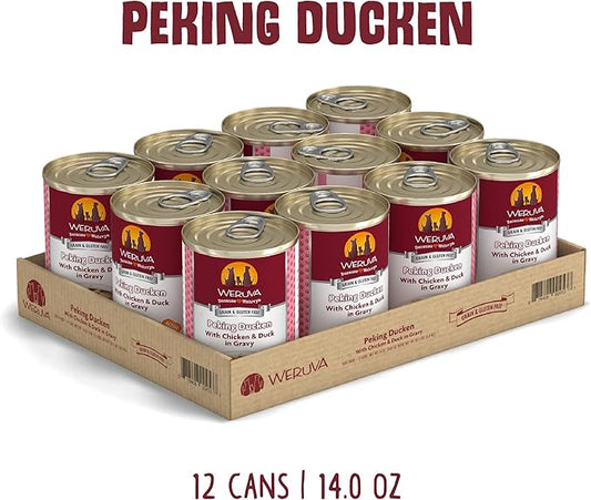 Weruva Classic Dog Food, Peking Ducken with Chicken Breast & Duck in Gravy, 14oz Can (Pack of 12) - PAWPICO