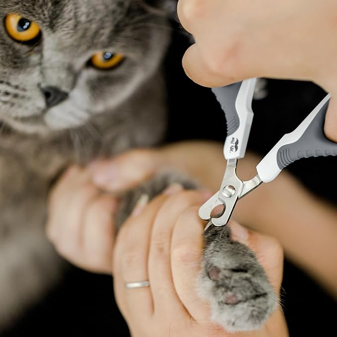 Mr. Pen- Cat Nail Clipper, White & Gray Cat Nail Trimmer, Cat Nail Clippers, Cat Claw Clippers, Cat Clippers for Nails, Pet Nail Clippers, Kitten Nail Clipper, Small Dog Nail Clipper Cat Claw Trimmer - PAWPICO