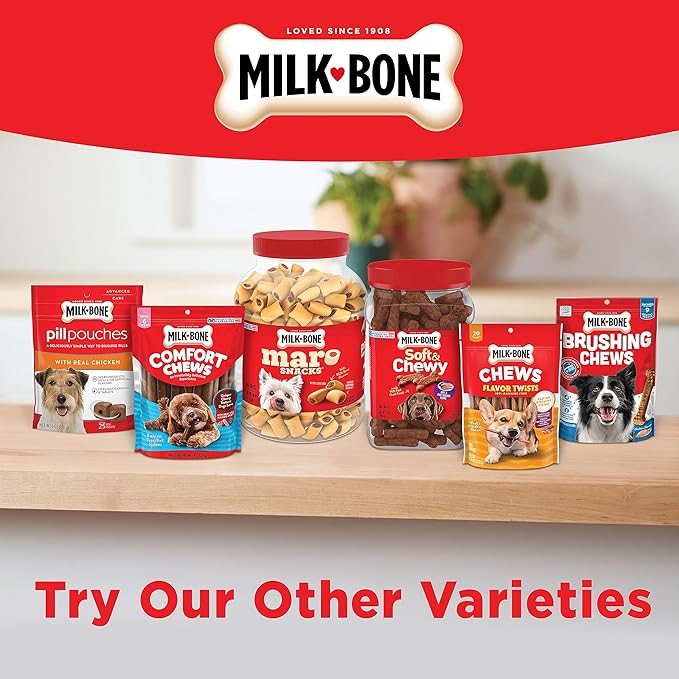 Milk-Bone Mini's Flavor Snacks Dog Treats, 35 Ounce Refill Packs (Pack of 2) Crunchy Texture Helps Reduce Tartar - PAWPICO