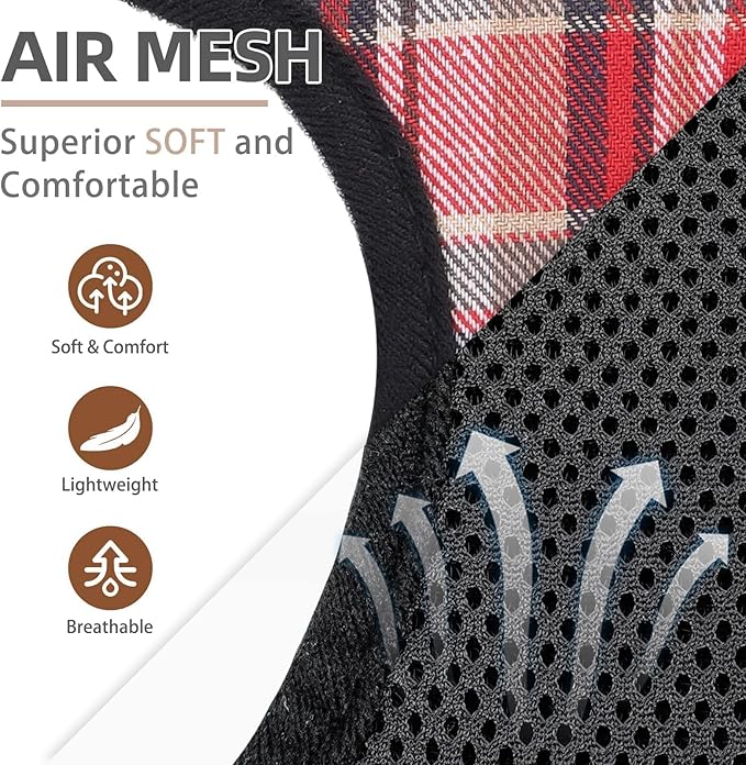 PUPTECK Soft Mesh Dog Harness and Leash Set Pet Puppy Cat Comfort Padded Vest No Pull Harnesses, Red Mixed, XS PUPTECK