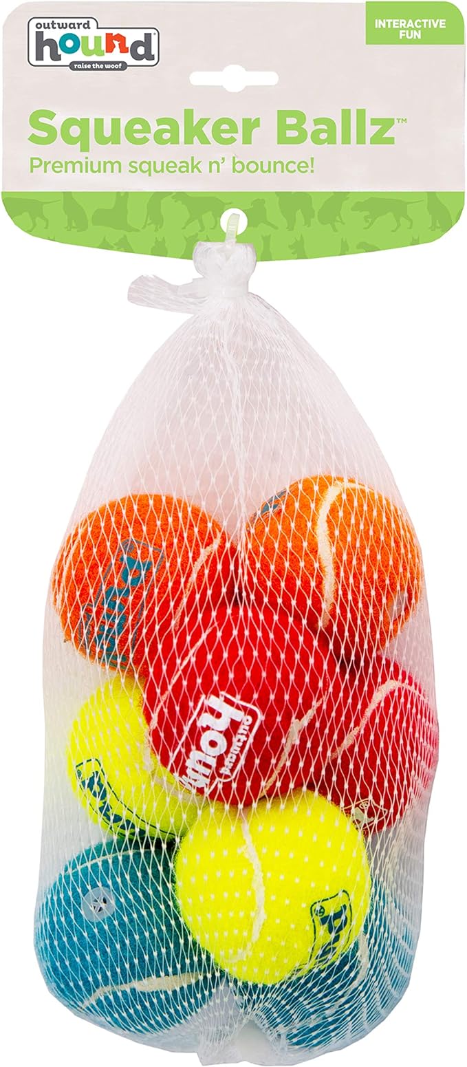 Outward Hound Squeaker Ballz Fetch Dog Toy, XS, 8-Pack - PAWPICO