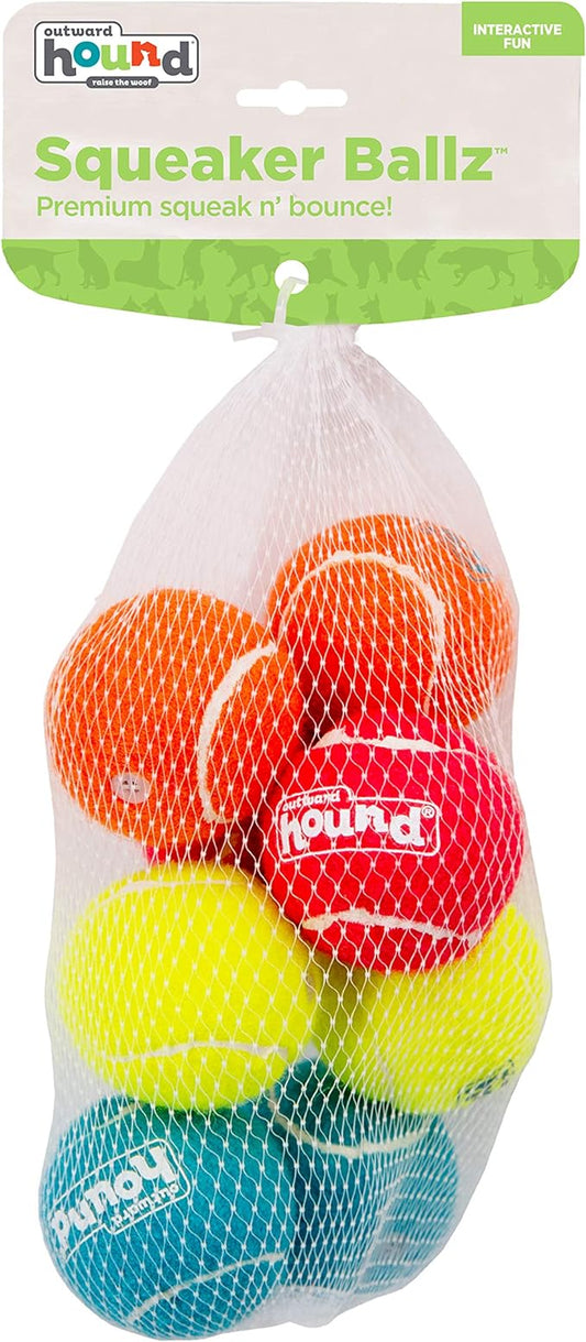 Outward Hound Squeaker Ballz Fetch Dog Toy, Small, 8- Pack - PAWPICO
