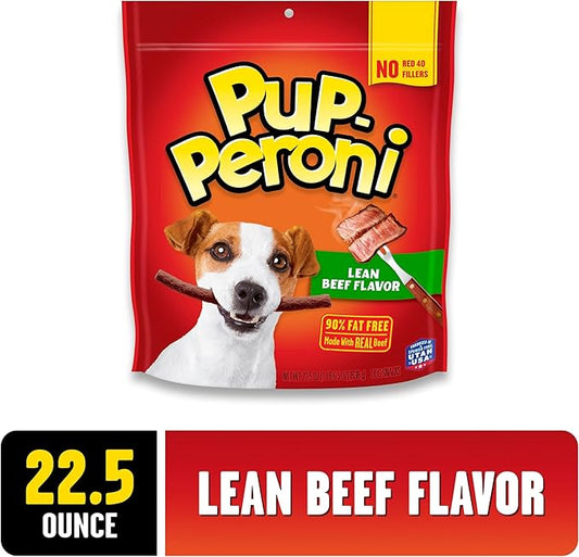Pup-Peroni Lean Beef Flavor Dog Treats, Made with Real Beef, 22.5 Ounce Bag - PAWPICO