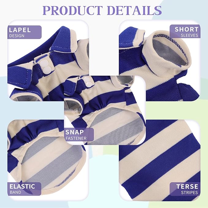 2 Pack Guinea Pig Clothes Rabbit Summer T-Shirt Pet Costume Vest for Small Animal Kitten Ferret Chihuahua Puppy KAMABRIDAL