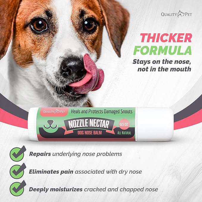 0.5oz Jumbo Dog Nose Balm - 100% Organic & Natural Nose Moisturizer and Healing Cream Butter - Dog Dry Nose Treatment - Heals, Repairs & Protects Chapped, Damaged & Rough Noses - Effective & Safe QualityPet