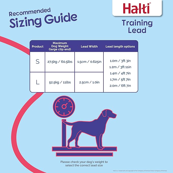 HALTI Training Leash - Multifunctional Double-Ended Dog Leash, Ideal for Anti-Pulling Dog Training. Easy to Use, Lightweight & Durable. Suitable for Medium to Large Dogs & Puppies (Size Large, Black) CompanyofAnimals