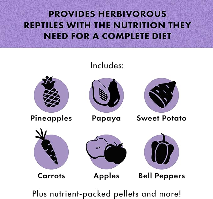 Zilla Pet Reptile Herbivore Food Medley Diet, 4 oz Zilla