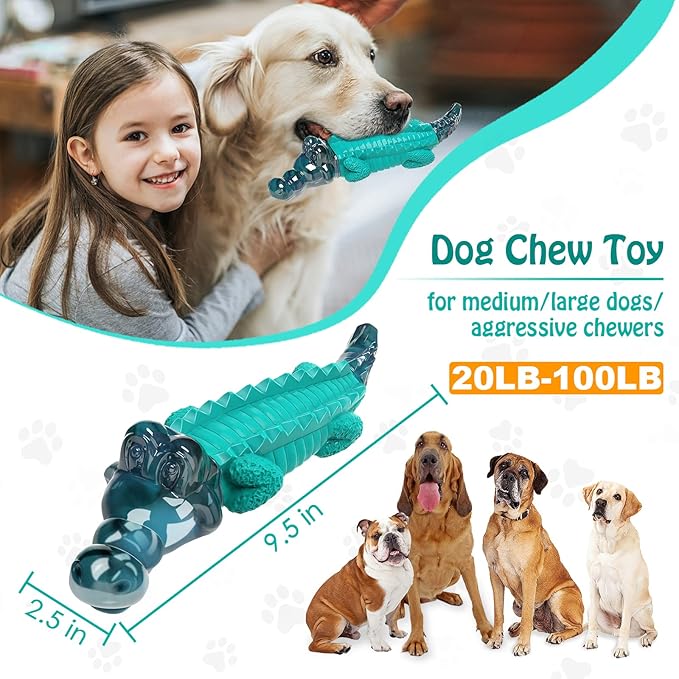 Dog Toys for Aggresive Chewers:Dog Toys for Large Dogs - Tough Dog Chew Toys - Indestructible Dog Toys for All Breed Sizes to Keep Them Busy - PAWPICO