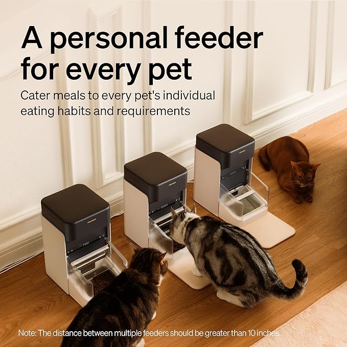 PETLIBRO Upgraded RFID Automatic Cat Feeder, 5G Wi-Fi Automatic Pet Feeder, 3L Auto Cat Feeder App Control with Light Collar Tag, Tag Activated One Automatic Cat Food Dispenser 1-10 Meals Control - PAWPICO